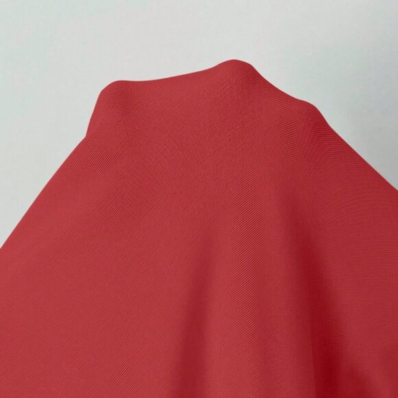 Red Casual Women's Round Neck Long Sleeve Mini Dress - Picture 7 of 7